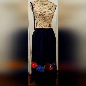 New Floral Mexican Aztec Embroidered Skirt ~ OS 🪇
